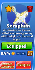 Roblox Blade Ball Seraphim   /WITH FINISHER/   CHEAPEST