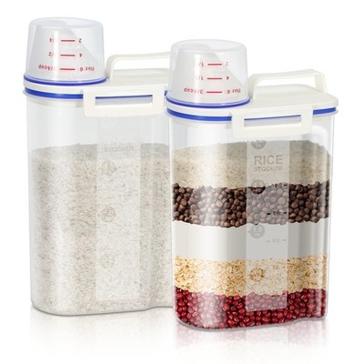 TBMax Rice Cereal Container Oatmeal Dispenser - 2 Pack Rice Storage Container...