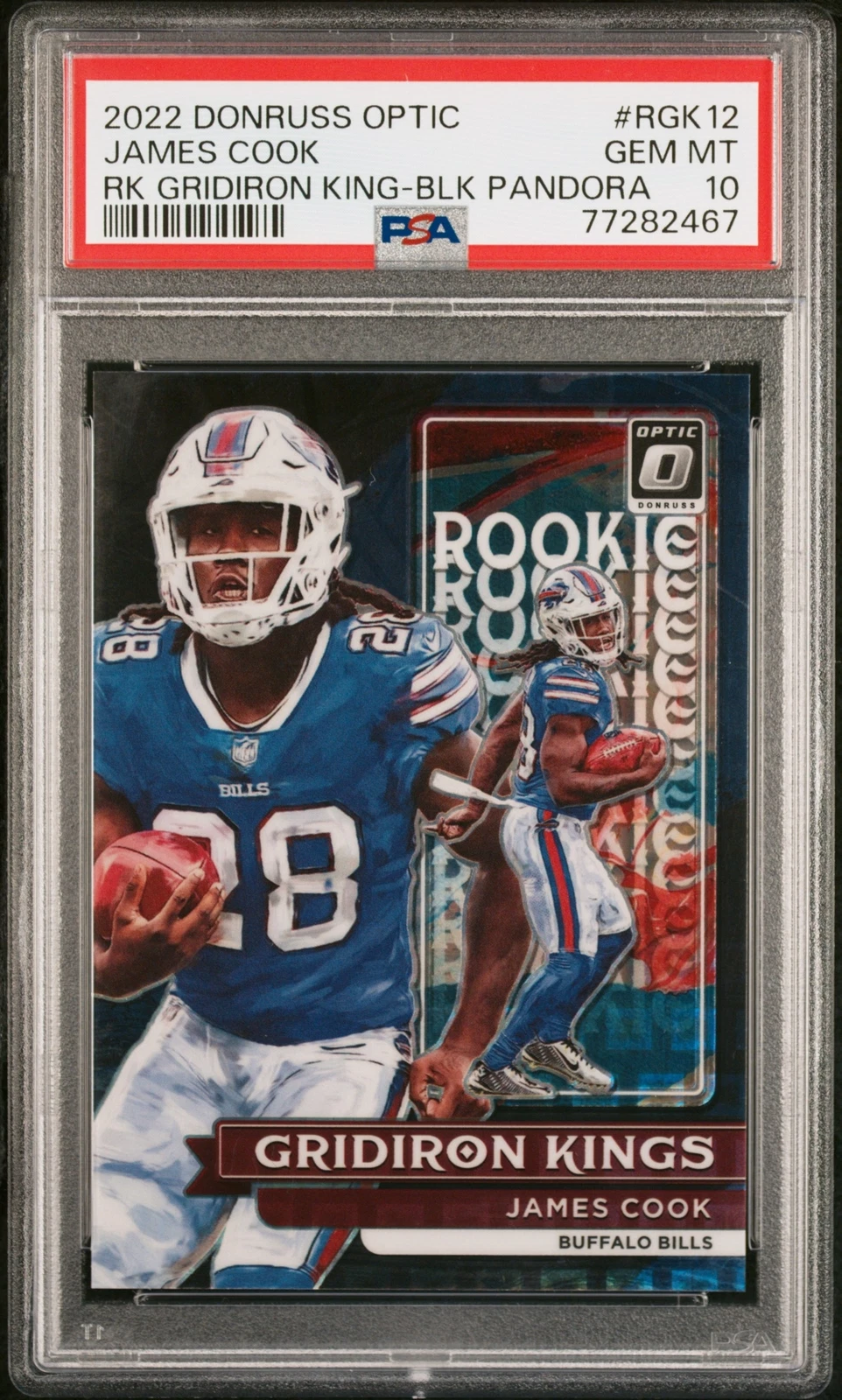 James Cook Panini Donruss Optic Rookie Gridiron Kings #RGK12 Black Pandora