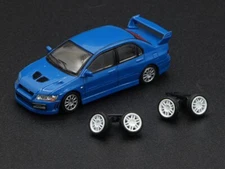 BM Creations Mitsubishi Lancer Evolution VII - Blue - RHD 1:64 Scale Diecast Car