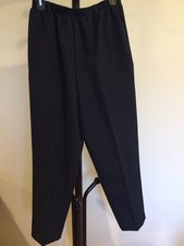 New women s BLAIR BOUTIQUE elastic waist navy stripe pull on dress pants size 12