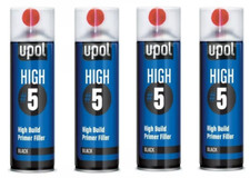 4 x U-pol High #5 Primer White 450ml Aerosol High Build UPOL BEST Price