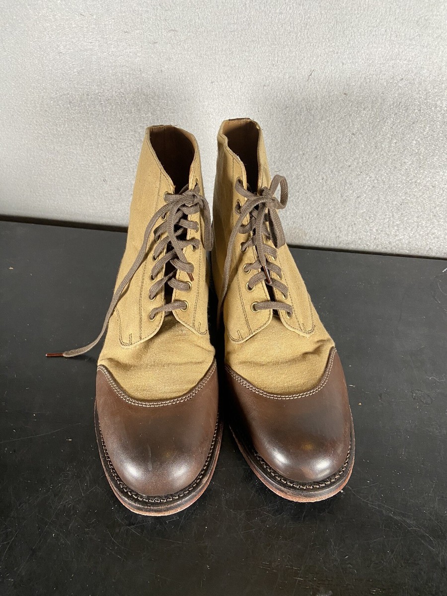 Grenson Glenn VTG Boots Men Size 7 G Leather & Canvas Grenson Glenn VTG Boots Men Size 7 G Leather & Canvas