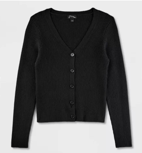 Art Class Black Button Down Sweater Size XXL 16/18 - Picture 3 of 4
