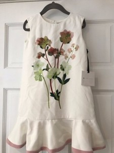 NWT-Victoria-Beckham-Target-Girls-Floral-Ruffle-Hem-Easter-Dress-XS-4-5