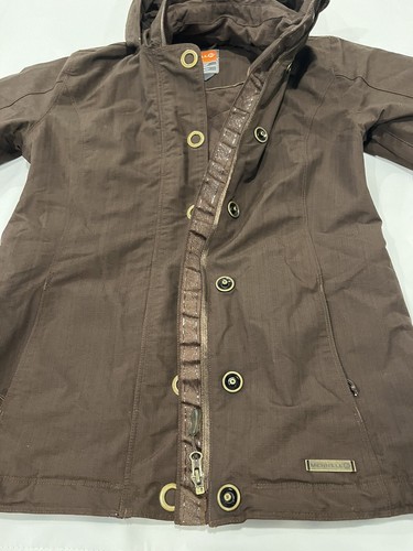 Merrell Opti-Shell Jacket Women's Size XS Brown Hooded Underarm Zip Ventilation. - Picture 19 of 22