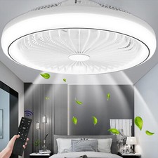 Ventilatore da soffitto 80W illuminazione plafoniera led camera da letto con telecomando