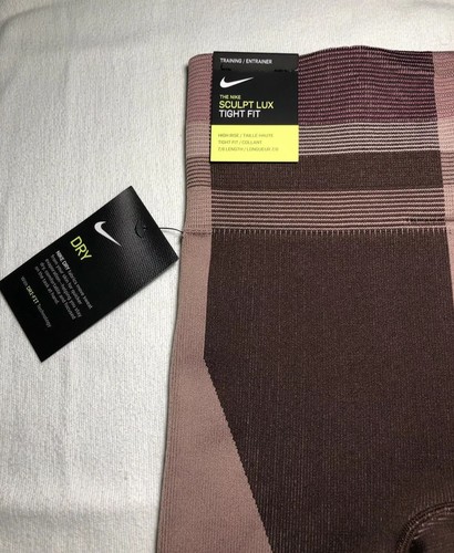Medias sin costuras Nike Sculpt Lux Icon Clash 7/8 XS marrón para mujer - Imagen 5 de 9