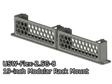 Ubiquiti UniFi USW-Flex-2.5G-8 19" Modular Rack Mount 3D Printed, Black
