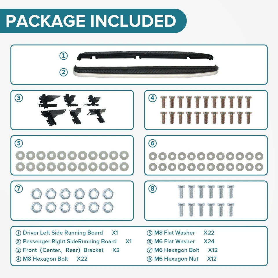 Running Boards For 2006-2013 Land Rover Range Rover Sport Side Steps Nerf Bars Foto 3 de 4