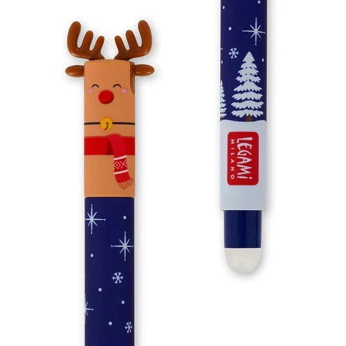 Set Weihnachten mit 3 löschbaren Gelstiften Santa Claus Reindeer Elf Stifte - Bild 7 von 10
