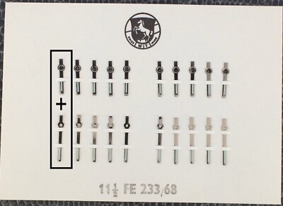 NOS Neu [ 1 Set = 2 Hände ] FE 233-68 Wit 70 / 140 Nadel Hand Nickel Rad 233/68