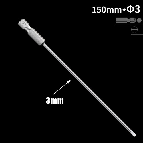 1/4" Shank Flat/Slotted Screwdriver Bits 2 2.5 3 4 5 6 Magnetic Drive Drill Bits - Picture 21 of 24