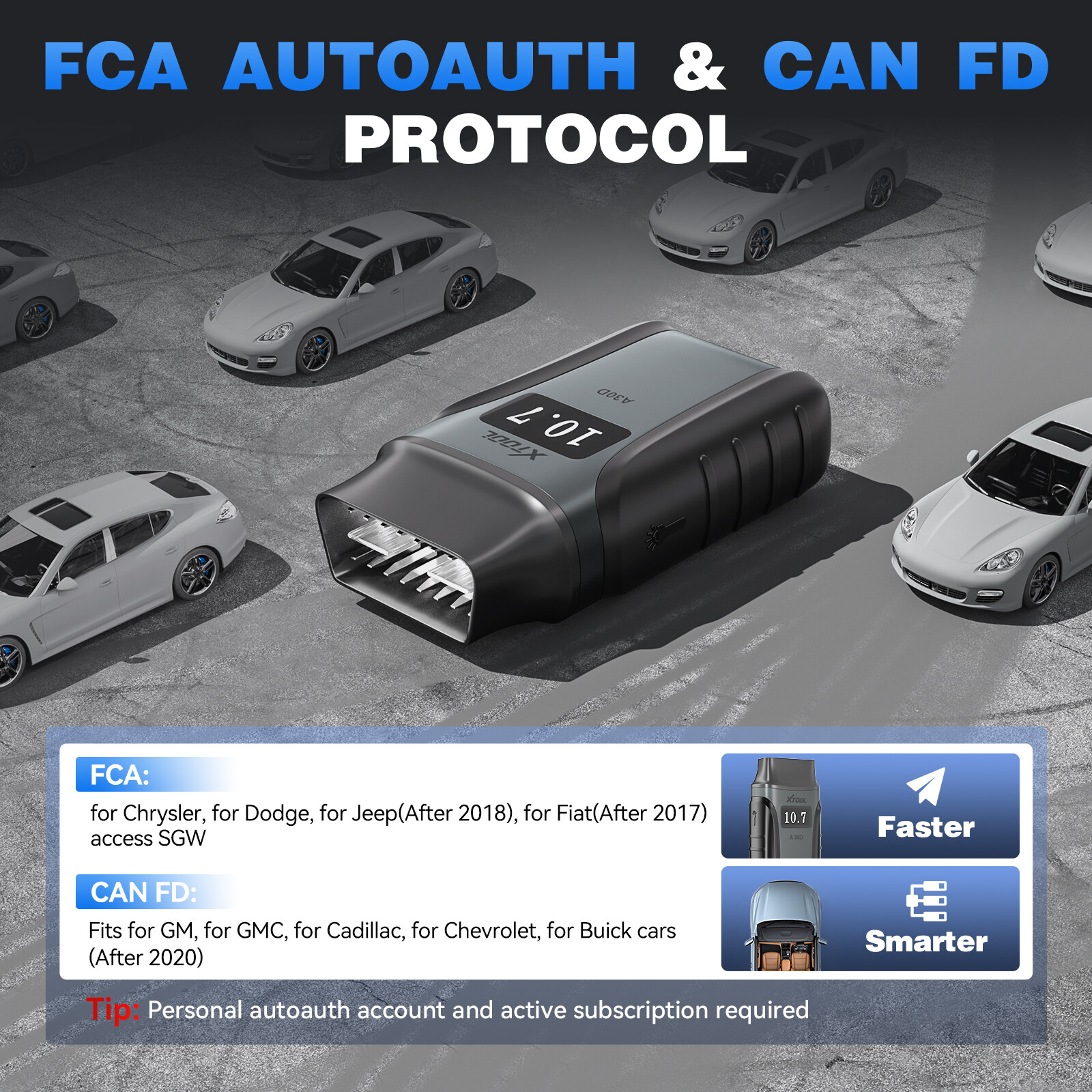 XTOOL A30D V2.0 Wireless OBD2 Scanner Bidirectional Full System Diagnostic Tool