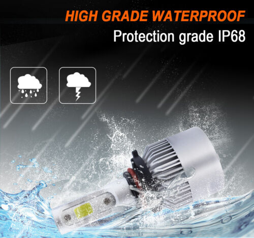 9005 HB3 LED Headlight Bulbs Kit High Beam 1300W 195000LM 6000K HID Xenon White - Picture 4 of 9