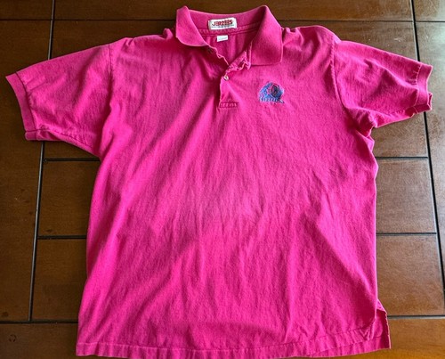 VTG Jerzees Stedman Men's Polo XL Teal Pastel Pink Neon Embroidered Lot Y2K USA - Picture 2 of 14