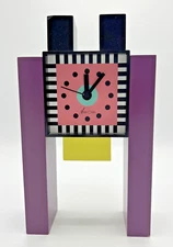 1980s Nathalie Du Pasquier George Sowden NEOS Clock Memphis Milano AS IS Vintage