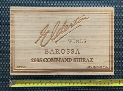 2005 ELDERTON Barossa Command Shiraz Australian Wood Wine Box end panel part