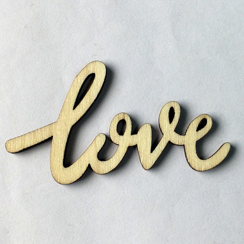 Rustic Crafts Accessories Valentine's Day Wooden Love Letters Table Scatter - Picture 9 of 9