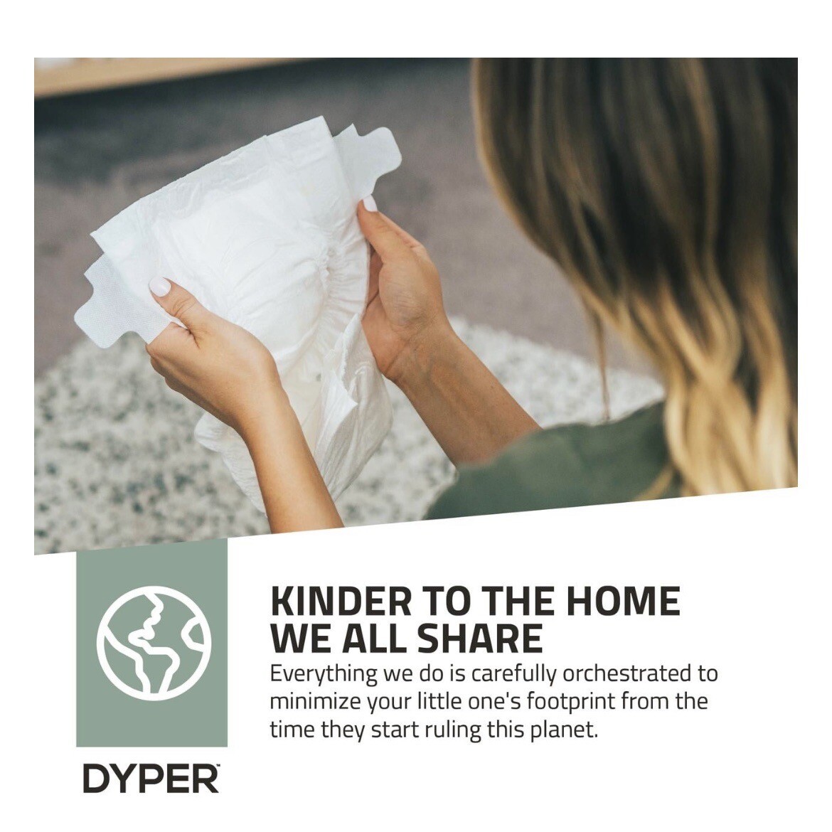 DYPER Viscose from Bamboo Baby Diapers Size 1 Honest Ingredients, 128