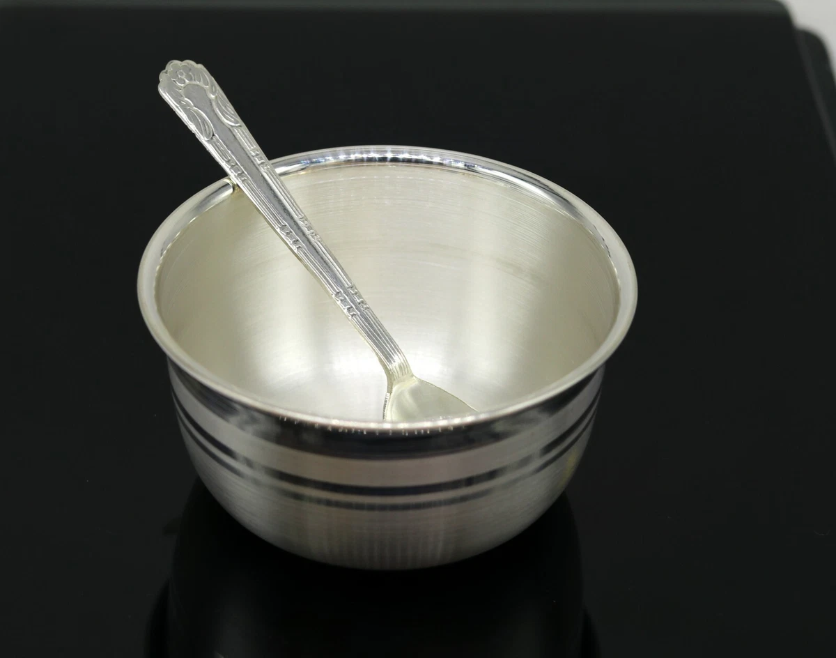 999 fine silver bowl and spoon silver cup baby water milk bowl