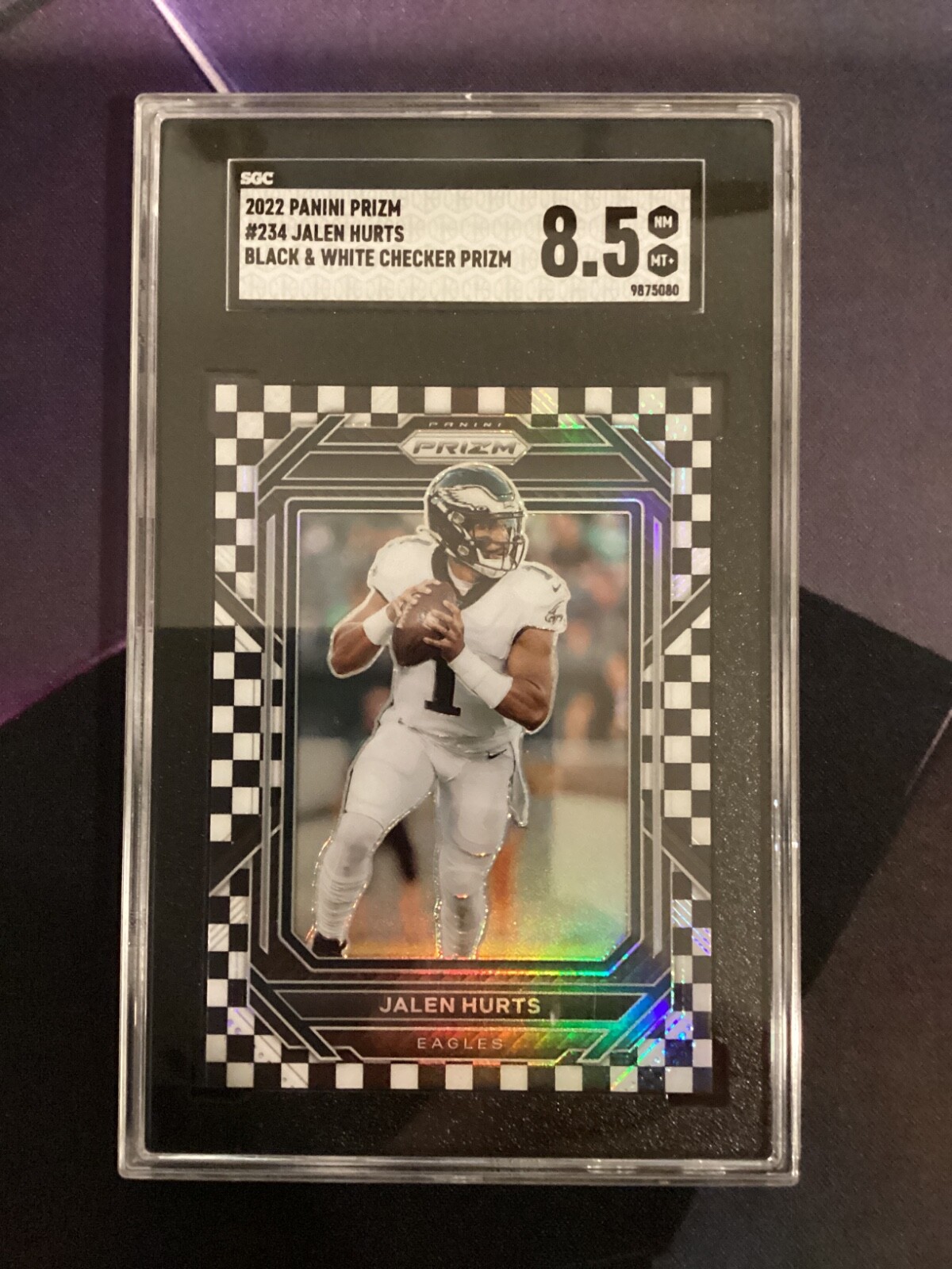 2022 Panini Prizm - Jalen Hurts #234 Black & White Checker Prizm