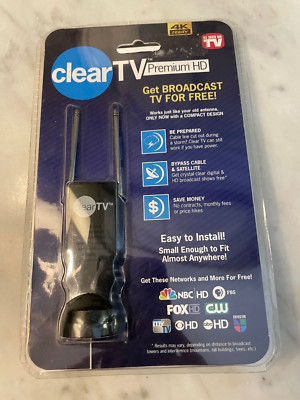 Clear TV Antenna Premium HDTV Digital Indoor Antenna Free HD TV Channels NEW