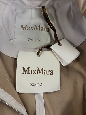 Max Mara★女性 エマジャケット EMMA 009 $2090 Max Mara Women's Beige Emma Hooded Top Coat Jacket