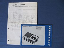 Telefunken magnetophon mc 300 - Bedienungsanleitung und Schaltbild*