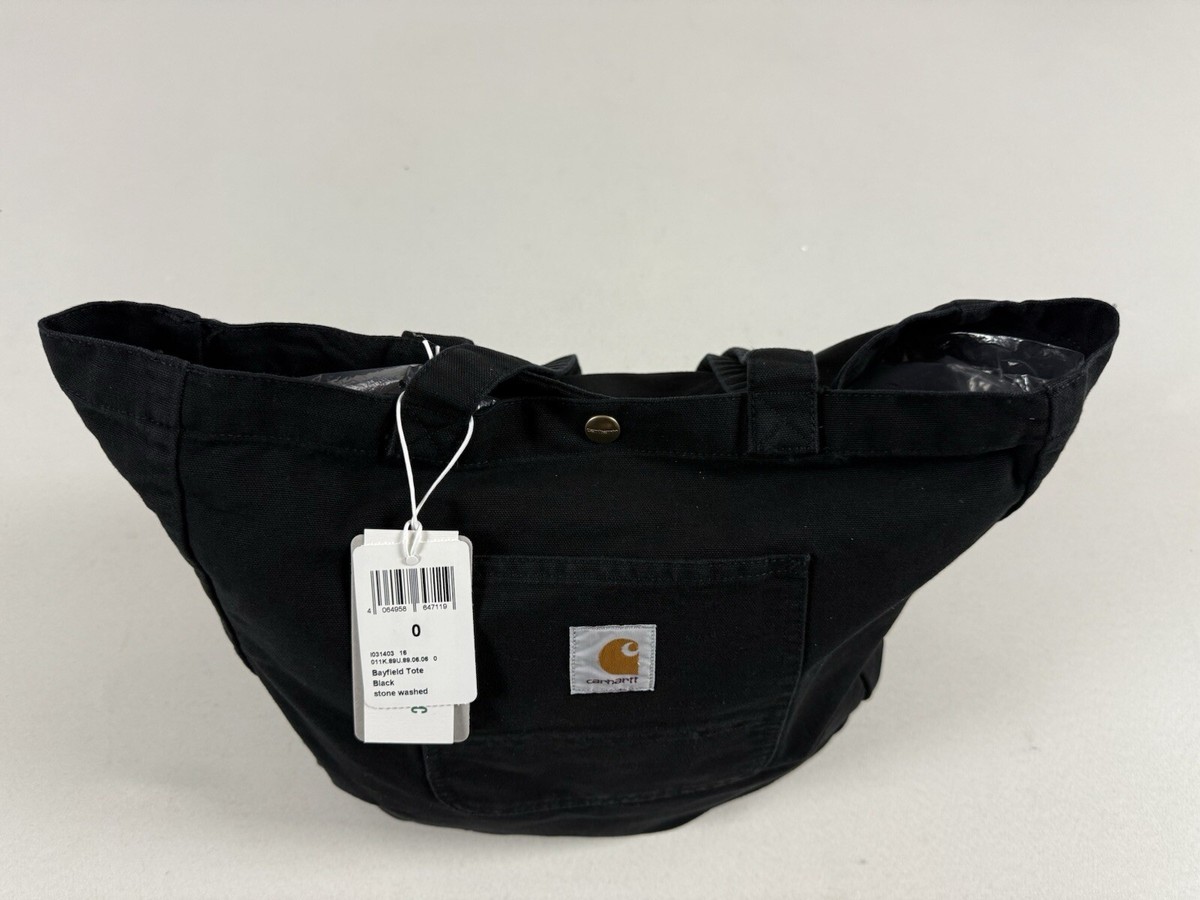 Carhartt カーハート Bayfield Tote ベイフィールド　BK CARHARTT WIP BAYFIELD TOTE BAG BLACK STONE WASHED ONE SIZE