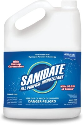 SaniDate All Purpose Disinfectant Controls 99.9% of Germs 128 fl oz BioSafe