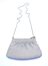 Vintage White Metal Mesh Shoulder Bag Purse