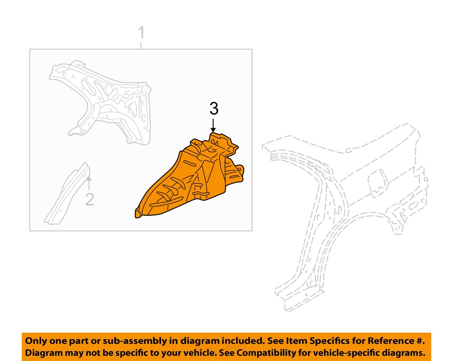 HONDA OEM 9802 Accord Quarter PanelWheel Well Left 64730S84A00ZZ eBay