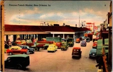 Vintage Postcard Famous French Market, New Orleans, Louisiana JS3