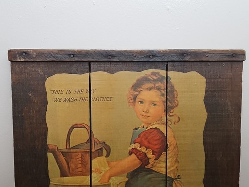 Sunlight Soap Vintage Advertisement On Wood This Is The Way We Wash The Clothes - Picture 5 of 8