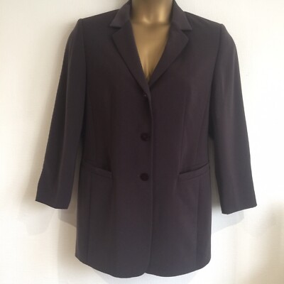 Ladies Blazer Jacket Size 12 Plum GERRY WEBER Bnwot Smart Formal Loose Fit