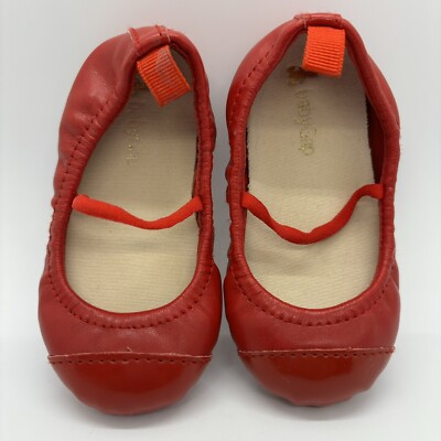 Baby Gap Red Ballet Flats Mary Jane Toddler Shoe Stretch Strap Size 12-18 Months