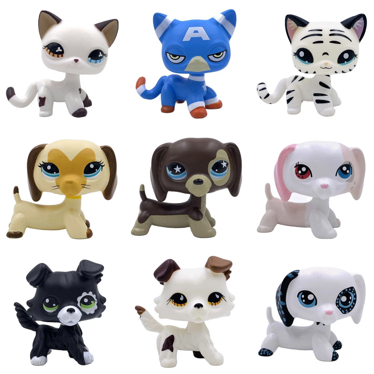 Littlest pet shop toys LPS dogs and cats Customized toy for girls  collection toy