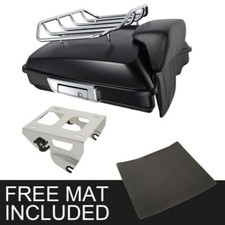 Matte Razor Trunk Backrest Solo Mount Rack Fit For Harley Touring Touring 14-Up