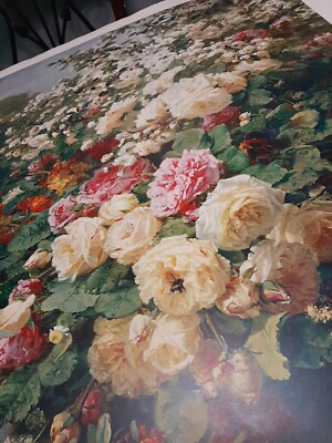 Jean Baptiste Robie Litho Print Switzerland 28 X 42 art Cascade of flowers 