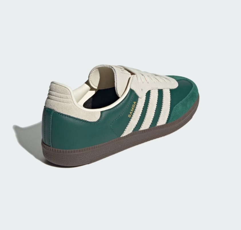 New Adidas Samba OG Shoes - Collegiate Green/ Cream White (JI3215