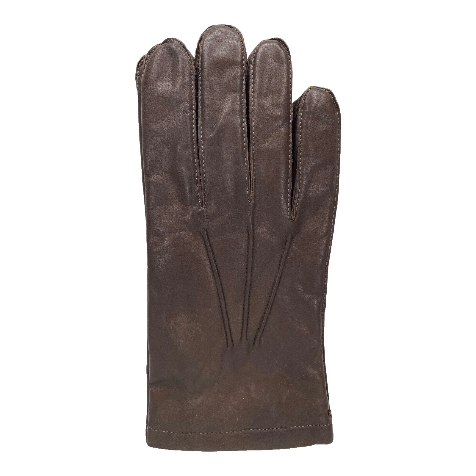 Luvas de Couro Masculina Marrom Vintage