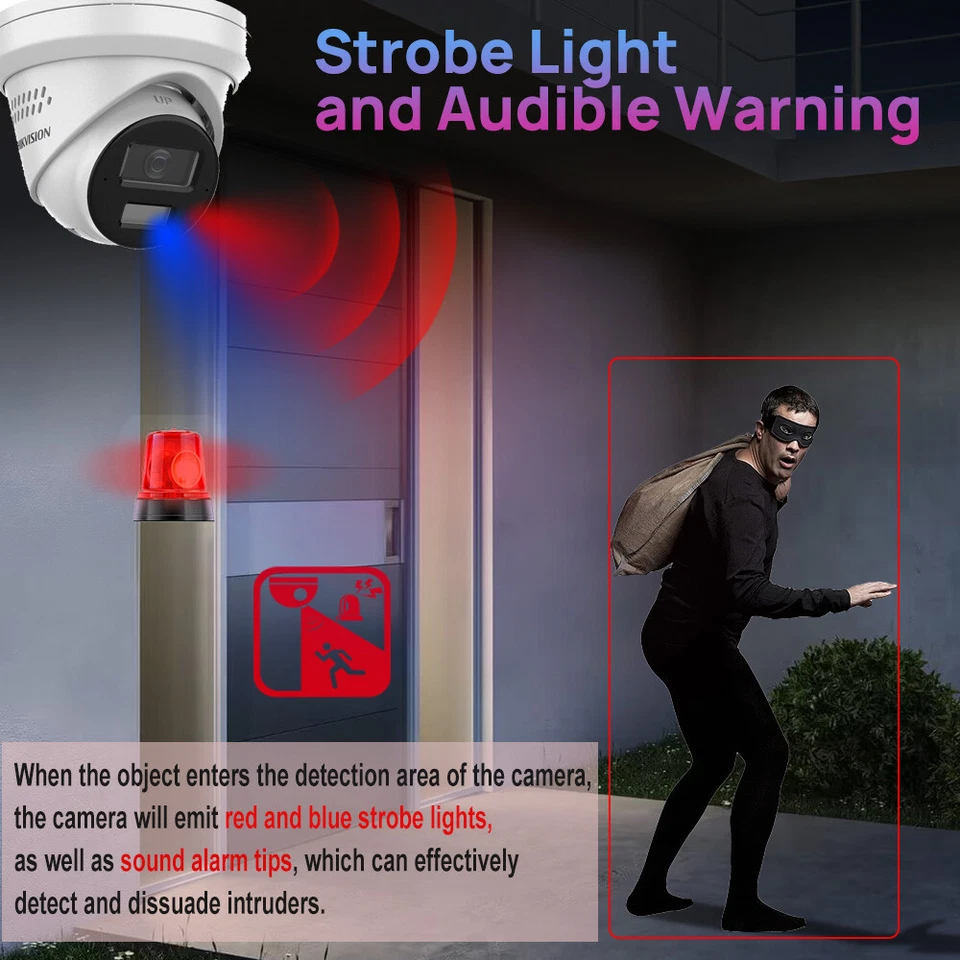 Hikvision 4K 8MP ColorVu Acusense3.0 IP Camera Audio2.0 DS-2CD2383G2-LI2U/SRB - image 4 of 4