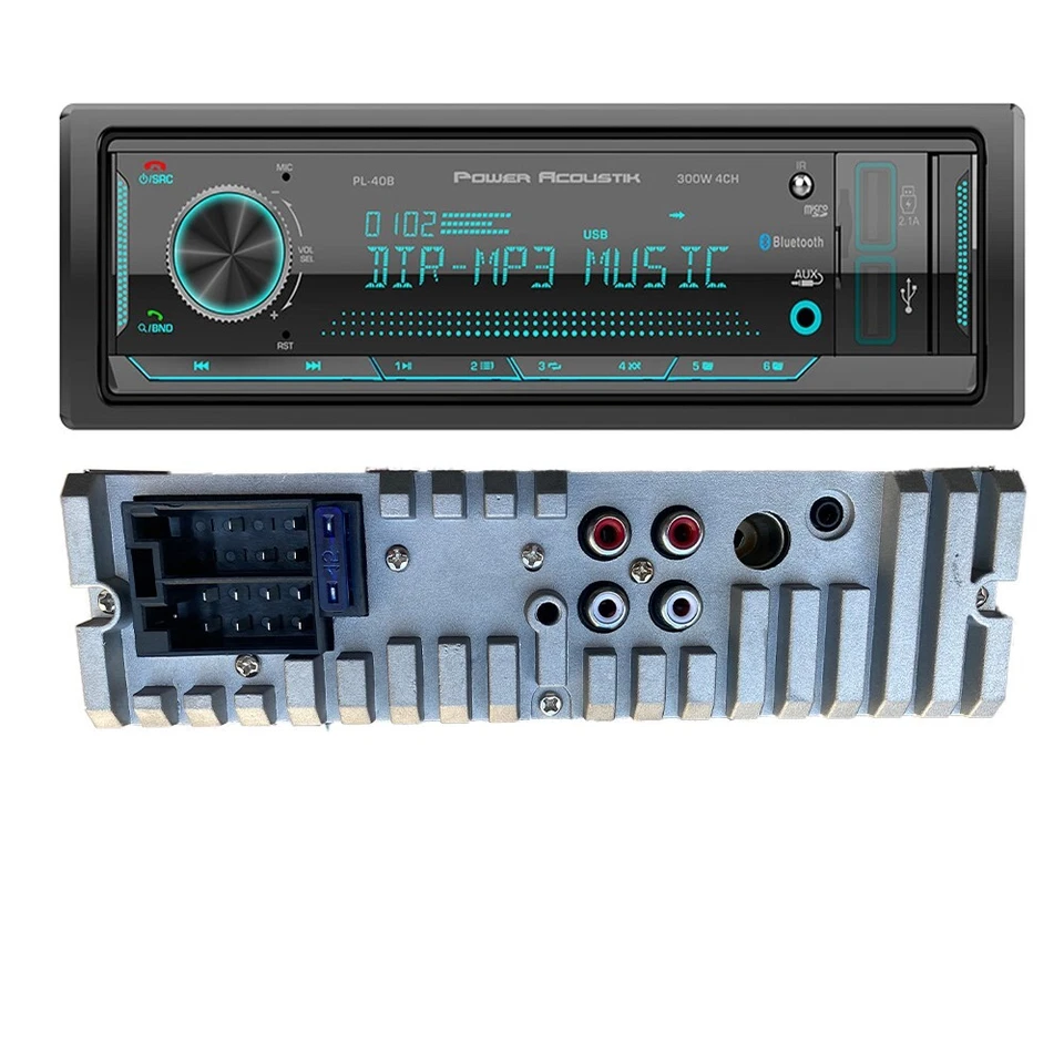 PL40B Single DIN AF/FM Car Stereo  w/4X  6.5" 400 Watts Coaxial Car Speakers - Image 3 of 4