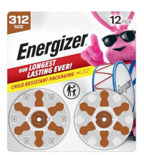 Energizer 312 batteries AZ312DP-16 - 1.45v - 12 pack - Expires 09/28 NEW