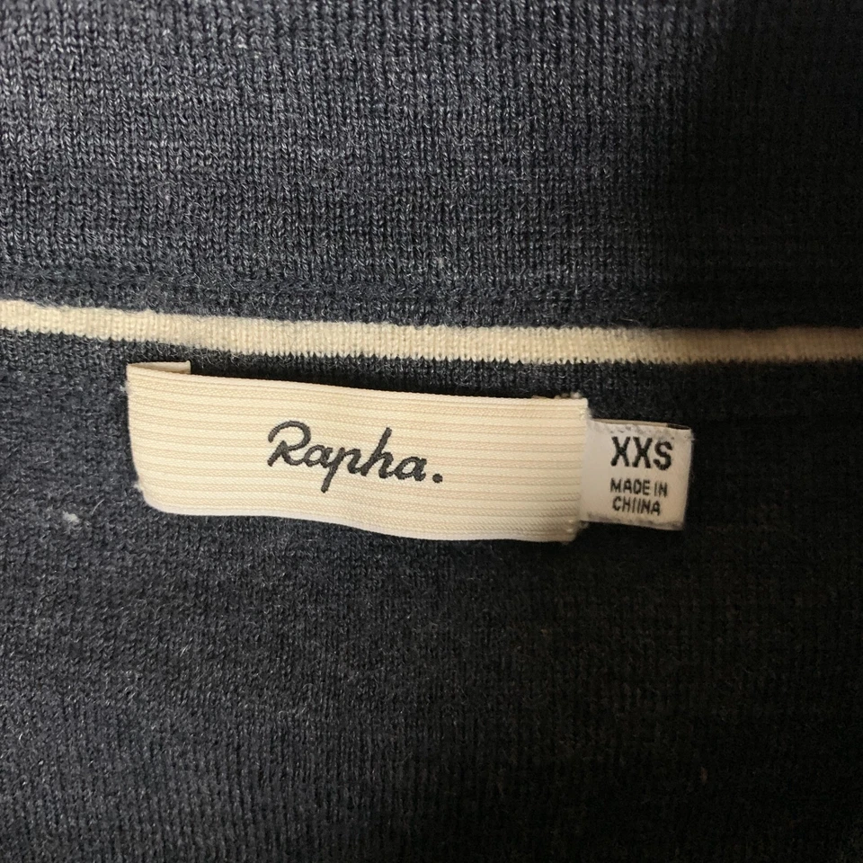Suéter tejido Rapha Merino para mujer XXS 2XS carbón manga larga 1/4 cremallera ciclismo Foto 4 de 4