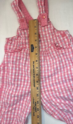 Vintage OshKosh B'Gosh Baby Overalls 6-9 Months No Tag Pink