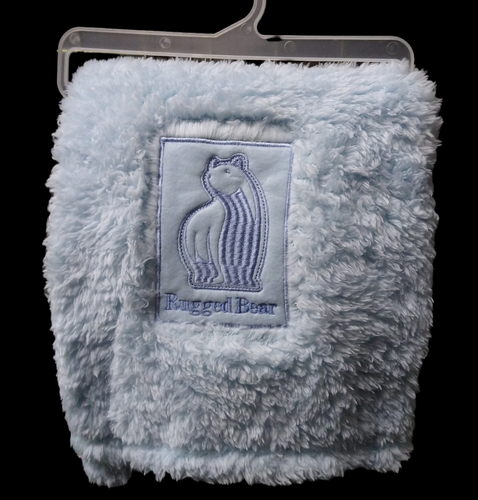 PELUCHE COPERTA PELUCHE BAMBINI BLU RAGAZZI RICAMATA ORSACCHIOTTO ORSACCHIOTTO ORSACCHIOTTO 75x100 CM - Foto 1 di 4