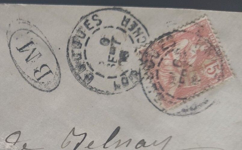 Carte Postale Ancienne CPA FANTAISIE HIRONDELLES GUADELOUPE - Cachet BM Boîte Mobile - Années 1900 Couleur