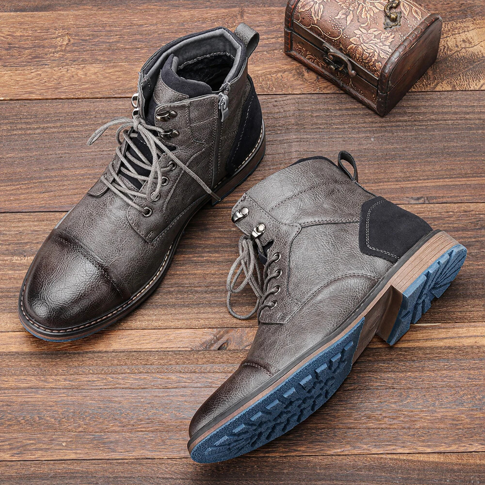 Botines talla 7-13 para hombre Botas de piel para hombre Botas marca para hombre